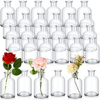 Lallisa 90 Pcs 4 Inches Small Glass Bud Vases Bulk Mini, Clear by Lallisa