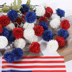 DuHouse 9pcs Artificial Flowers Faux Silk Pompon Mum Chrysanthemum Ball - Image 3