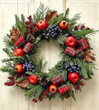 Cynkeyee Fall Wreath for Front Door - 20 in Farmhouse Porch Decor by Cynkeyee