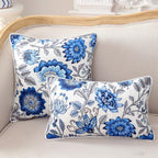 ISAENNE Designer Velvet Throw Pillow Cover,Set of 2,22"x22"-Blanch - Image 4