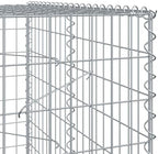 vidaXL Gabion Basket with Cover 118.1"x39.4"x78.7" Galvanized Iron - Image 4