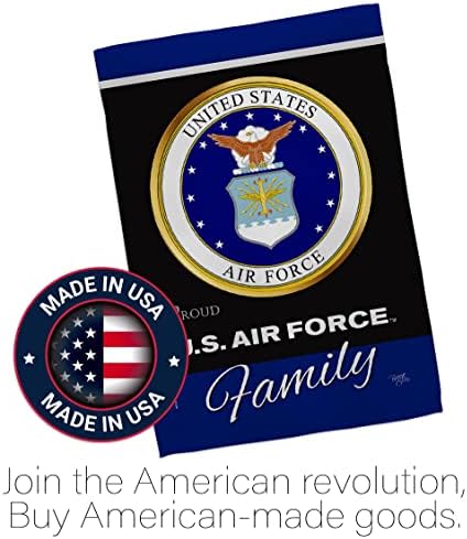 Air Force Proudly Family House Flag - Pack Armed Forces USAF United State American Military Veteran Retire Official USA Embroidery - Banner Small Garden Yard Gift Double-Sided Made In 28 X 40 - Image 5