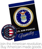 Air Force Proudly Family House Flag - Dowel Set Armed Forces USAF United State American Military Veteran Retire Official - Decoration Banner Small Garden Yard Gift Double-Sided Made In USA 28 X 40 - Image 5