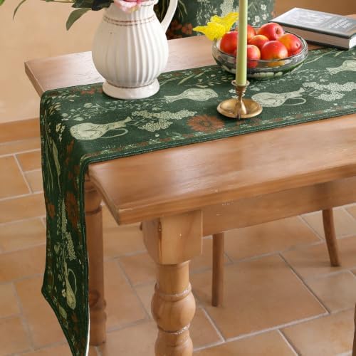 ISAENNE Designer French Linen Table Runner,71"x12"-Nocturne - Image 5