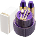 Bestluck 700PCS Clear Purple Plastic Plates for 100 Guests by Bestluck