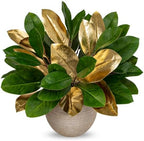 Briful 2 Pack Green and Gold Faux Magnolia Stems for Vase - Image 4