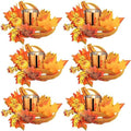 Umigy 6 Set Fall Candle Holders Glass Votive, Pumpkin, Orange by Umigy