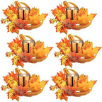 Umigy 6 Set Fall Candle Holders Glass Votive, Pumpkin, Orange by Umigy