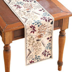 ISAENNE Designer Vintage Linen Extra Long Table Runner,118"x12"-Xipeia by Isaennehomedecoration