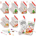 Zhanmai 24 Pcs Color Your Own Christmas Stocking Kit, Merry Xmas by Zhanmai