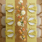 Solino Home 100% Pure Linen Table Runner Caramel Long, Fete 14 x 144 in - Image 3