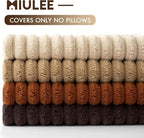 MIULEE Fall Decorative Throw Pillow Covers Chocolate Brown Rust 20x20 - Image 6