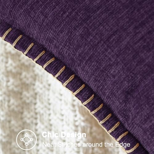 CaliTime Decorative Couch Throw Pillow Covers 22 X 22 Inches Plum Purple - Image 3