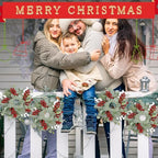 6 Pcs Christmas Artificial Christmas Eucalyptus 10 Inch Greenery Wreath for Front Door Cabinets Indoor Outdoor Wall Decor Christmas Wall Home Kitchen Porch Window Decoration - Image 7
