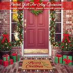 Tinideya 2 Pcs Merry Christmas Layered Doormat Set - Image 5