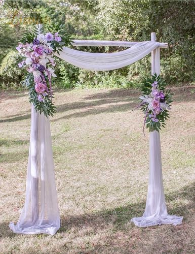Lisuun Artificial Wedding Arch Flowers, 2 Large Floral Swags - Image 2