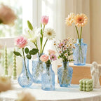 Glass Bud Vases in Bulk Small Mini Blue Vase for Flowers 40pc - Image 4