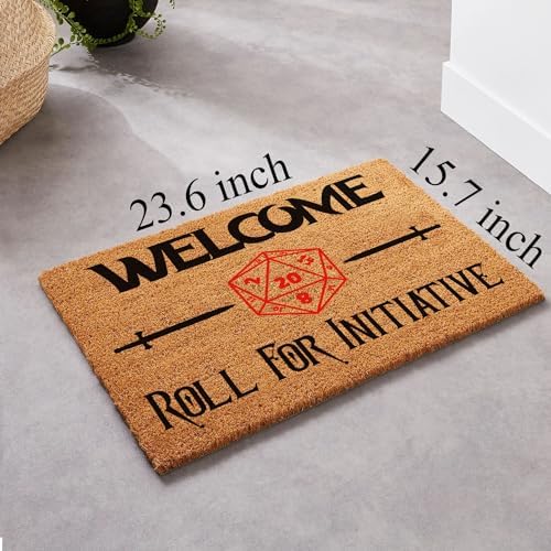 Funny Welcome Coir Doormat for Porch Decor - Personalized Rug with Heavy-Duty PVC backing, Non-Slip, 23.6 x 15.9 inch - Image 4