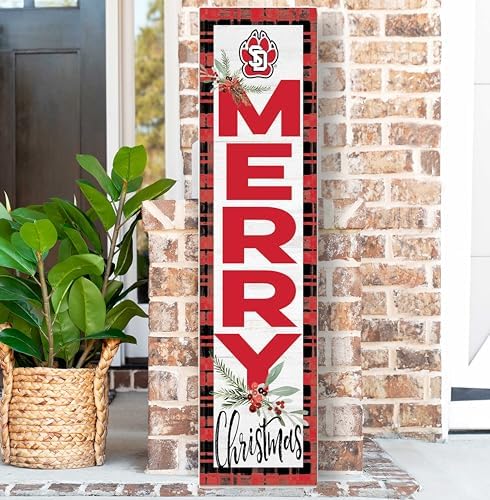 KH Sports Fan South Dakota Coyotes Holiday Porch Leaner, 11x46 Inches, Coyotes Outdoor Christmas Sign; Display Some Holiday Cheer with This South Dakota Coyotes Christmas Sign - Image 2