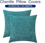 CaliTime Decorative Couch Throw Pillow Covers 24 X 24 Inches Teal - Image 6