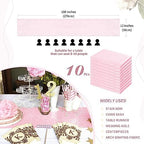 Pink Table Runners 10 Packs 12x108 Inches Glitter Table Runner Wedding Sequin Fabric for Birthday Bridal Baby Shower Engagement Party Decorations - Image 3