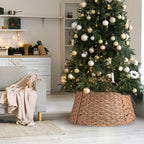Poen Woven Rattan Christmas Tree Collar - Image 2