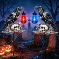 2 Pack Crow Halloween Decorations Outdoor Raven Decor with Solar lights by MRHEPHAESTUS