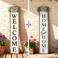 Welcome Sign for Front porch Standing 45"X9" Double-Sided Wood Frame Outdoor Tall Welcome Signs Vertical Decor for Farmhouse Rustic Home Modern Outside Front Door Wall Decorations by CPCDACSK
