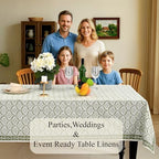 CPC Fern Regal Tablecloth 100% Cotton 70x108 Inch Indian Block Print Rectangle Table Cover, Table Cloth for Gifting in Weddings, Halloween, Fall, Christmas, Thanksgiving - Image 3