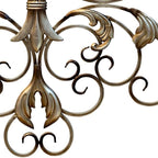 POBKING Ornate Scroll Wall Decor, Enchanting Leaves Wall Art - Metal Leaves & Flowers Over Door, Black Metal, The Door Wall Decor - Image 3