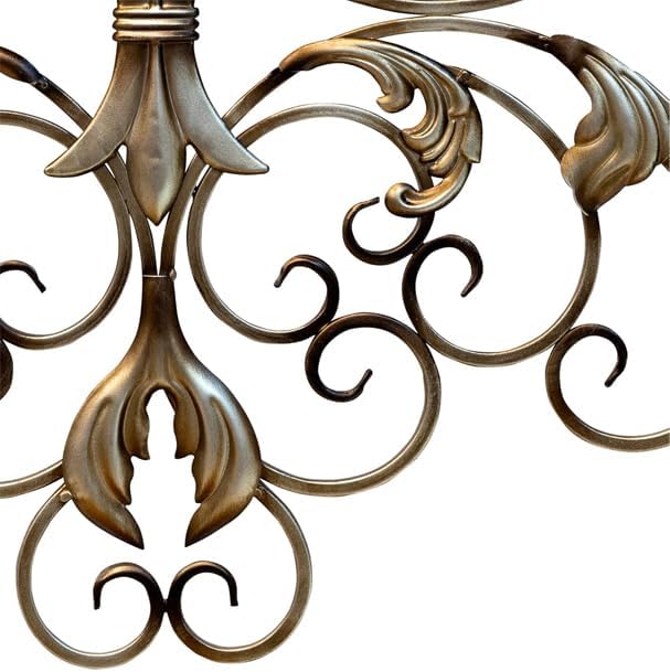 POBKING Ornate Scroll Wall Decor, Enchanting Leaves Wall Art - Metal Leaves & Flowers Over Door, Black Metal, The Door Wall Decor - Image 3