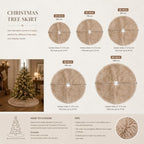 60 Inch Plush Christmas Tree Skirt Brown, Fluffy Faux Fur Tree Skirt for Christmas Holiday Party Decorations - Image 6