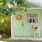 Artificial Spring Summer Wreaths for Front Door 22'' Peony Wreath Colorful Floral Wreath with Peony,Daisy,Poppy Flower Lavender for Indoor Outdoor Farmhouse Home Wall Window Festival Decoration - Image 6