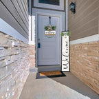 Welcome Sign for Front Porch Standing 45"X9" Large Outdoor Decor Rustic Vertical Leaner Wood Frame Porch Tall Welcome Signs for Farmhouse Outside Front Door Decorations (Black) - Image 3