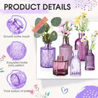 Yaomiao 30 Pcs Glass Bud Vases Centerpieces, Purple Series - Image 4