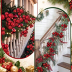 Daifunli 8 Pcs Burgundy Christmas Tree Picks 7.87 Inch Christmas Balls Ornaments Xmas Hanging Decorations for Xmas Tree Topper DIY Wreath Holiday Floral Vase Fillers Crafts Home Decor - Image 6