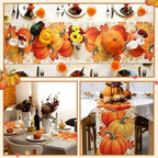 Honeydak 12 Pcs Holiday Table Runner Seasonal Farmhouse Table Decor 13 x 72 Inch Kitchen Accessories Spring Summer Thanksgiving Christmas Fall Halloween for Home Party Dining Room Kitchen (Farmhouse) - Image 2