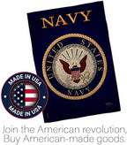 Navy Burlap Garden Flag - Set with Stand Armed Forces USN Seabee United State American Military Veteran Retire Official - House Decoration Banner Small Yard Gift Double-Sided Made in USA 13 X 18.5 - Image 5