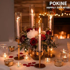 POKINE Gold Candle Holders Set of 6 for Taper Candle Holders - Image 6