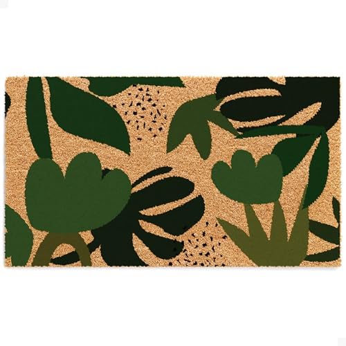 THEODORE MAGNUS Door Mat - Welcome Mat for Front Door with Non-Slip Backing - Durable Spring & Summer Doormat - Perfect for Outside Entrance Matt - Outdoor/Indoor - Tropical Mirage - 17" x 30" by TheodoreMagnus
