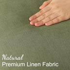 decorUhome Fall Olive Green Linen Throw Pillow Covers 26x26 Set of 2 - Image 3
