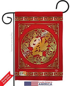 Chinese New Year Luck Arrive Garden House Flags Kit Lunar Good Prosperous Seasonal Arrival Blessing Small Decorative Gift Yard Banner Double-Sided Made In USA 28 X 40 - Image 4