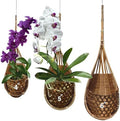 Handmade 100% Thai Bamboo Hanging Orchid Basket – 4 Inch, 5 Inch, 6 Inch (Triple Set) by Panwa