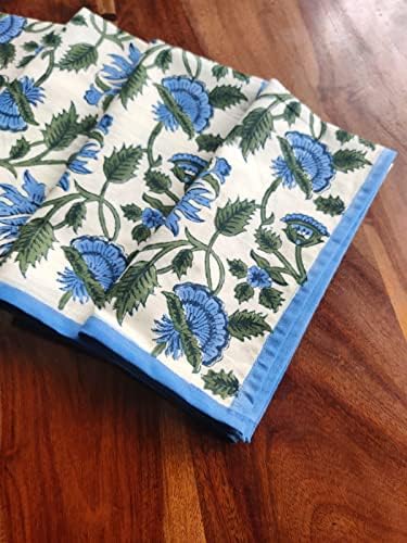 ATOSII Taj 100% Cotton Fall Cloth Designer Dinner Napkins, Handblock Print, Washable Durable Linen for Everyday Use Wedding Parties Outdoors Christmas Thanksgiving I 20 X 20 Inches I Set of 4 - Image 5