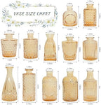 SUPMIND Glass Bud Vases Set of 12, Small Gold Amber Flower Vases in Bulk - Image 3