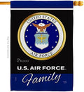 Air Force Proudly Family House Flag - Armed Forces USAF United State American Military Veteran Retire Official - Decoration Banner Small Garden Yard Gift Double-Sided Made in USA 28 X 40 by Breeze+Decor