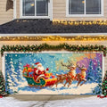 Christmas Garage Door Banner – Santa Claus with Sleigh & Reindeer Outdoor Decoration – 13×6 ft Holiday Garage Cover for Home, Yard, Party Decor by THISFIND