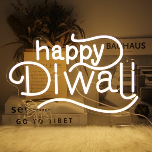 Happy Diwali Neon Sign Lotus Flower LED Signs for Bedroom Deepavali Decor - Image 6