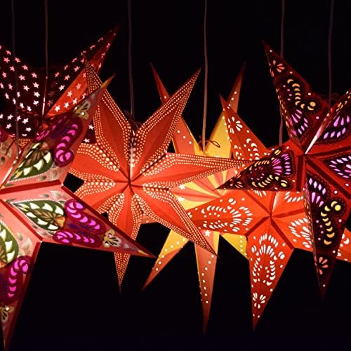 Surya 9 Pointed Paper Star Lights with 12 Foot Power Cord Included - Image 7