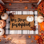 Drydiet 2 Pcs Fall Layered Doormats Neutral Fall Pumpkin Coir Welcome Mat - Image 3